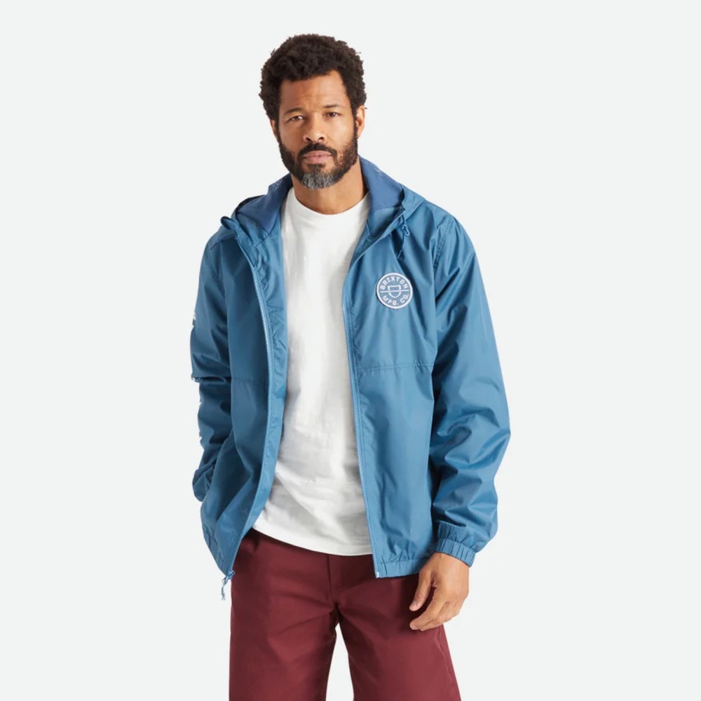 NWT - Brixton Supply windbreaker jacket - Claxton Crest - Indian Teal